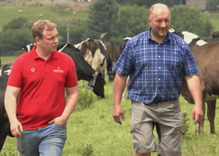 robin and torin - welsh dairy farmers with Tow and Fert